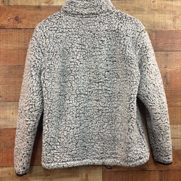 Victorias Secret Pink Gray Sherpa Quarter-Zip Pullover Hoodie XS - Picture 5 of 6